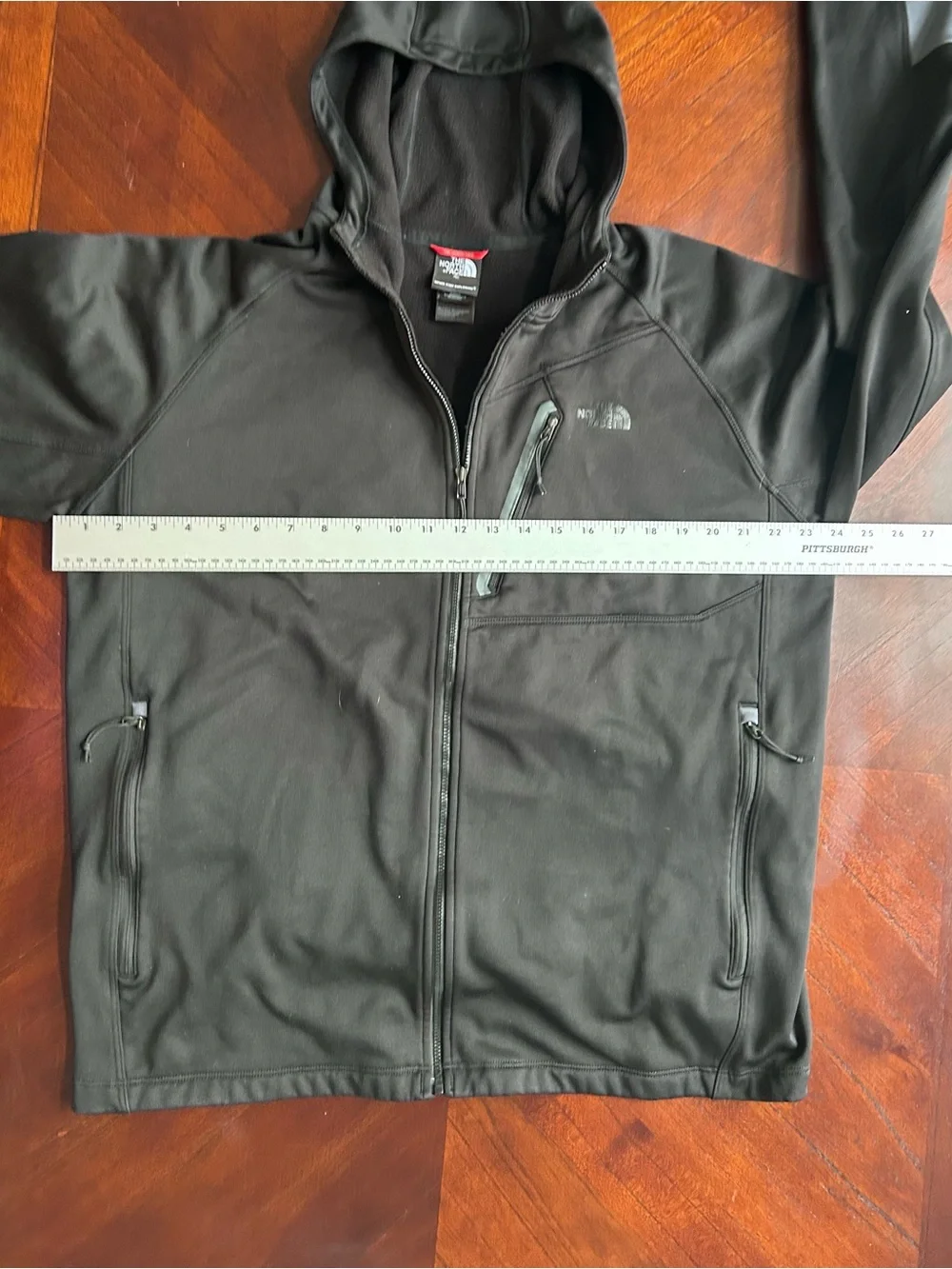 The North Face Black Hooded Performance Softshell Jacket size XL